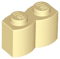 LEGO part Brick Special 1 x 2 Palisade [aka Log] 30136