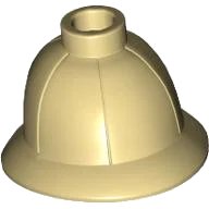 Minifigure, Headgear Pith Helmet in tan, LEGO part number 30172
