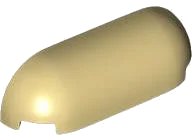Slope, Curved 1 x 4 with Rounded Ends en beige, numéro de pièce LEGO 4045