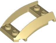 Wedge 4 x 3 Open with Cutout and 4 Studs en beige, numéro de pièce LEGO 47755