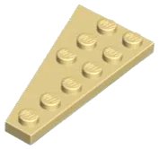 Biseau, Plate 6 x 3 Droite en beige, numéro de pièce LEGO 54383