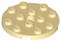LEGO part Plate Round 4 x 4 with Pin Hole 60474