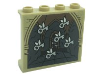 LEGO part Panel 1 x 4 x 3 with Side Supports - Hollow Studs with Flying Keys, Arch and Bricks Pattern (Sticker) - Set 71043 60581pb183