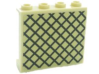 LEGO part Panel 1 x 4 x 3 with Side Supports - Hollow Studs with Lattice Pattern (Sticker) - Set 71043 60581pb185