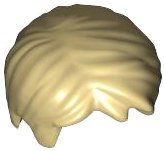 LEGO part Minifigure, Hair Short Tousled with Side Part 62810