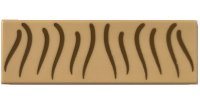 LEGO part Tile 1 x 3 with Dark Brown Curved Stripes Pattern (BrickHeadz Gollum Hair) 63864pb212