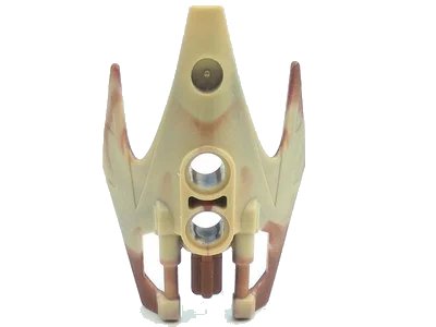 LEGO onderdeel Bionicle Shoulder Armor, Vorox with Marbled Reddish Brown Pattern (64272pb01)