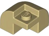 Slope, Curved 2 x 2 x 1 1/3 Corner Round with Recessed Stud en beige, numéro de pièce LEGO 67810