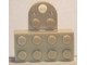 LEGO part Magnet Brick, Modified 2 x 4 Sealed Base with Extension Plate with 2 Studs and Hole 74188c01
