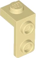 Bracket 1 x 1 - 1 x 2 en beige, numéro de pièce LEGO 79389
