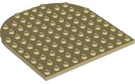 LEGO onderdeel Plate, Round 10 x 10 Rounded End 80031