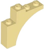 Arch 1 x 4 x 3 en beige, numéro de pièce LEGO 80543