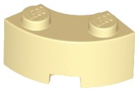 LEGO part Brick Round Corner 2 x 2 Macaroni with Stud Notch and Reinforced Underside [New Style] 85080