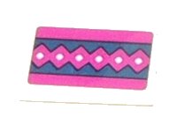 LEGO onderdeel Slope 30 1 x 2 x 2/3 with Magenta Diamond Stripe Pattern (Sticker) - Set 41066 85984pb102