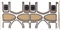 LEGO part Tile 2 x 4 with SW Millennium Falcon Seat Cushion Pattern (Sticker) - Set 75105 87079pb0421