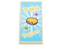 LEGO onderdeel Tile 2 x 4 with Ninjago Logogram 'NEW PARMA', Sandwich, Bright Pink and Lime Stars with Smiley Faces Pattern (Sticker) - Set 71741 87079pb0856