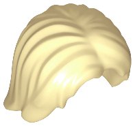 LEGO onderdeel Minifigure, Hair Mid-Length Tousled with Center Part 88283