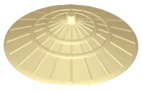 Minifigure, Headgear Hat, Conical Asian in tan, LEGO part number 93059