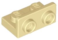 Bracket 1 x 2 - 1 x 2 Inverted en beige, numéro de pièce LEGO 99780