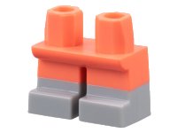 LEGO part Legs Short with Molded Light Bluish Gray Lower Legs / Boots Pattern 41879pb032