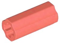 LEGO part Technic, Axle Connector 2L (Smooth with x Hole + Orientation) 6538c