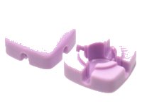 LEGO onderdeel Clikits, Icon Square 2 x 2 Small with Hole, Frosted (Solid and Transparent Colors) 45469