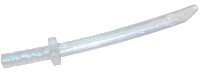 LEGO part Minifigur, Waffe Schwert, Schamschir/Katana (Quadratischer Schutz) mit Kappe Knauf und Löchern in Parierstange und Klinge 21459
