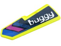 LEGO part Technic, Panel Fairing #22 Very Small Smooth, Side A with Blue Honeycomb, Black and Dark Pink Chevrons and White 'buggy' Pattern (Sticker) - Set 42164 11947pb091