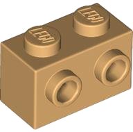 LEGO part Stein, modifiziert 1 x 2 mit Noppen auf 1 Seite 11211