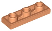 LEGO part Tile, Modified 1 x 3 Inverted with Hole 35459