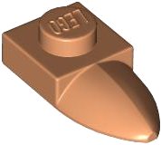 LEGO part Plate, Modified 1 x 1 with Tooth Horizontal 49668