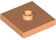 LEGO onderdeel Plate, Modified 2 x 2 with Groove and 1 Stud in Center (Jumper) 87580