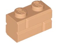 LEGO onderdeel Brick, Modified 1 x 2 with Masonry Profile 98283