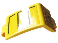 LEGO onderdeel Technic, Panel Curved 3 x 5 x 3 with Gray Lines and Battery with Electricity Danger Sign Pattern Model Right Side (Sticker) - Set 42108 24116pb018R