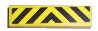 LEGO part Tile 1 x 4 with Black and Yellow Danger Stripes Pattern (Adesivo) - Set 7936 2431pb0180