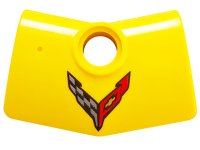 LEGO part Technic, Gebogenes Panel # 3 2 x 3 x 1 Angled mit Corvette Racing Logo Muster 2457pb02