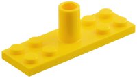 LEGO part Plate, Modified 2 x 6 with Pole Holder Pin 25195