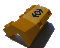 LEGO part Base Delantera Inclinada de Tren con Patrón de Logotipo de Tren (Pegatina) - Set 4559 2916pb02