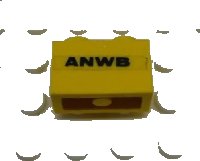 LEGO part Brick 1 x 2 with 'ANWB' Pattern on Both Sides (Stickers) - Set 1590-2 3004pb019