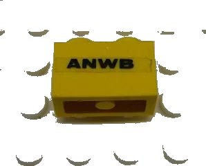 LEGO onderdeel Brick 1 x 2 with 'ANWB' Pattern on Both Sides (Stickers) - Set 1590-2 (3004pb019)