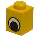 LEGO part Stein 1 x 1 mit einfachem schwarzem und weißem Auge-Muster 3005pe1