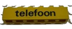 LEGO part Brick 1 x 6 with Black 'telefoon' Pattern (Sticker) - Set 1590-2 (3009pb092)