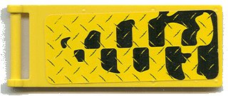 LEGO part Flag 7 x 3 with Bar Handle with Tire Tracks Pattern (Sticker) - Set 6617 (30292pb004)