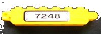 LEGO part Charnière Brique 1 x 6 Verrouillage, 9 Dents avec Noir '7248' sur Motif Fond Blanc Côté Modèle Gauche (Autocollant) - Set 7248 30388pb001Lb