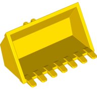 LEGO onderdeel Voertuig, Graafmachine Emmer 7 Tanden 3 x 6 met Vergrendeling 2 Vinger Scharnier 30394