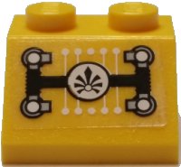 LEGO part Slope 45 2 x 2 with Control Panel with Circular Chima Logo Pattern (Sticker) - Set 70013 3039pb106