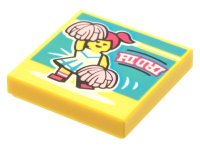 LEGO part Tile 2 x 2 with BeatBit Album Cover - Cheerleader Pattern 3068pb1625