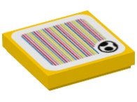LEGO part Tile 2 x 2 with Super Mario Scanner Code Yoshi Egg Pattern (Sticker) - Set 71400 (3068pb1977)