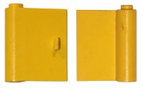 Door 1 x 3 x 3 Left with Thin Handle in geel, LEGO onderdeelnummer 3191a