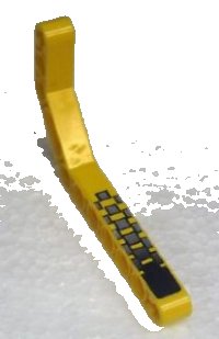 LEGO part Technic, Liftarm, Modified Bent Thick 1 x 11.5 Double with Silver Checkered Pattern (Sticker) - Set 8240 32009pb014